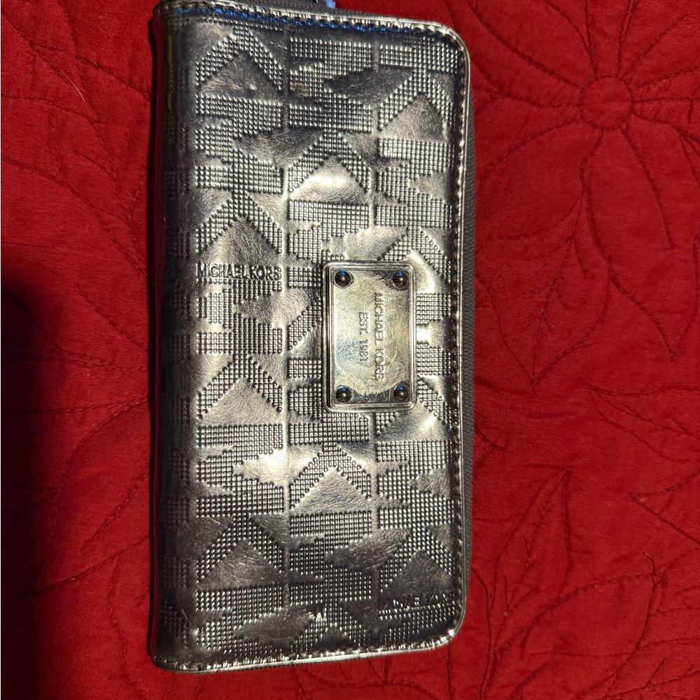 Michael Kors Metallic Silver Phone Case
